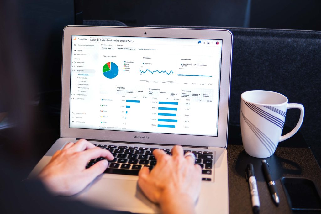 Analytics on laptop